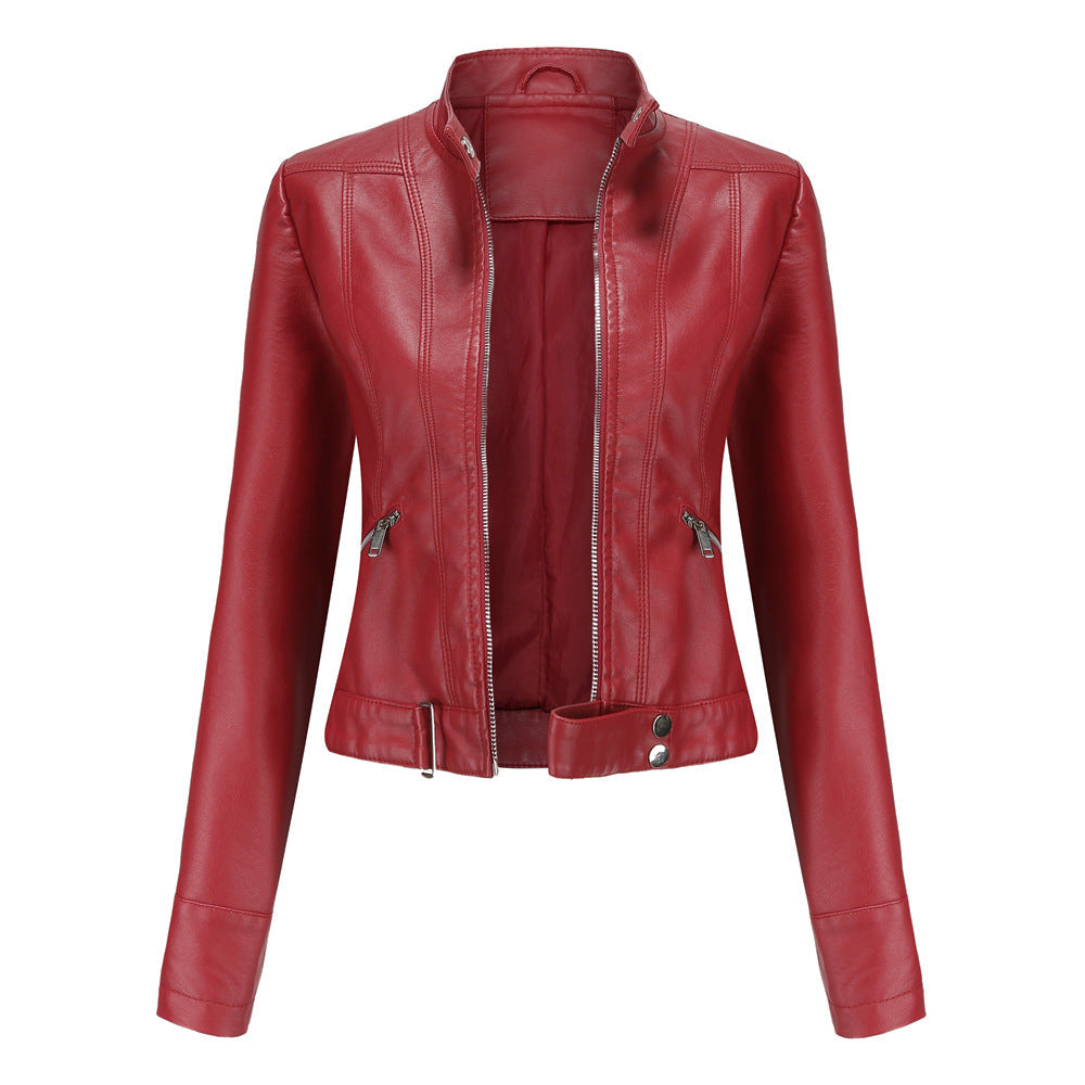Sieglinde | Kurze Bikerjacke aus Kunstleder Jacke