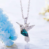 Hummingbird Glänzende Halskette mit Zirkonia