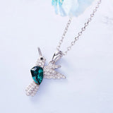 Hummingbird Glänzende Halskette mit Zirkonia