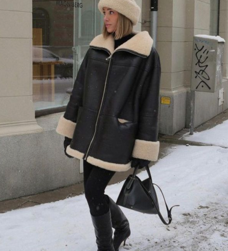 Waltraud | Warme Winterjacke mit Teddyfutter
