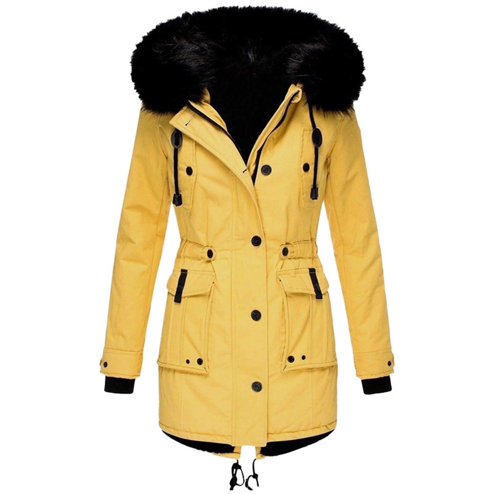 Gisela | Winterliche Parka mit Kunstfellkapuze Jacke