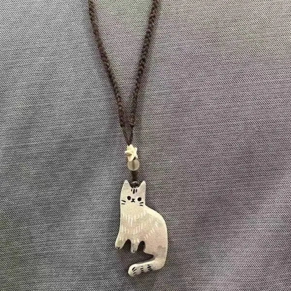 Retro Katzenstern Anhänger Kette