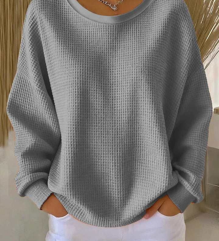 Rita | Weiches Waffelstrick-Sweatshirt