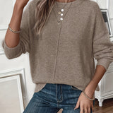 Sabina | Weicher Strickpullover mit Seitenschlitzen