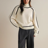 Christel | Rollkragen Baumwollmischstrick Pullover
