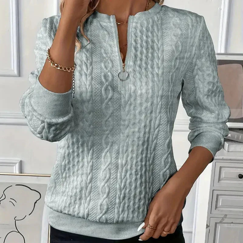 Elke | Strickpullover mit Reißverschluss