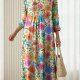 Hedwig | Maxikleid mit buntem Blumenmuster