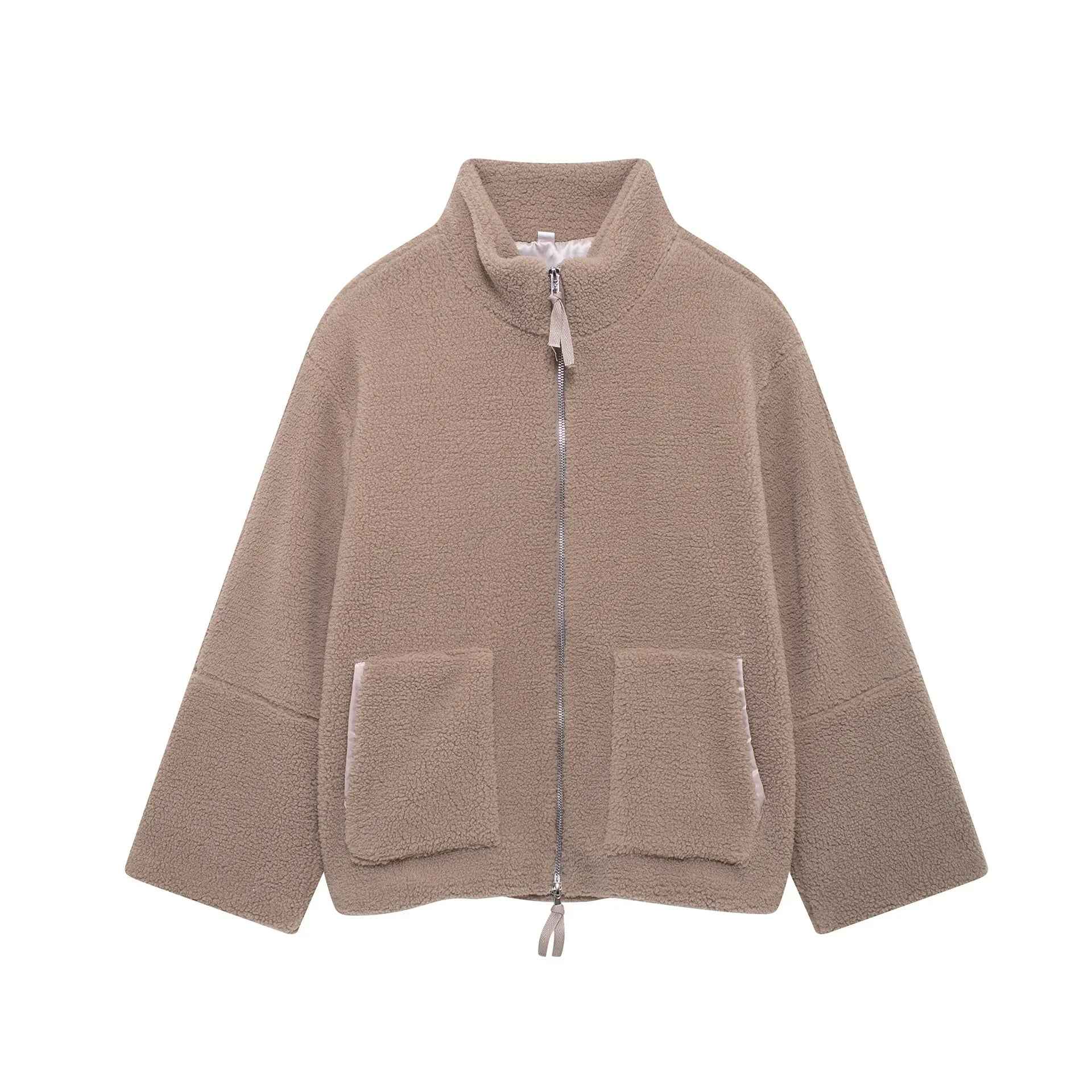 Ute | Oversize-Teddyjacke mit Stehkragen