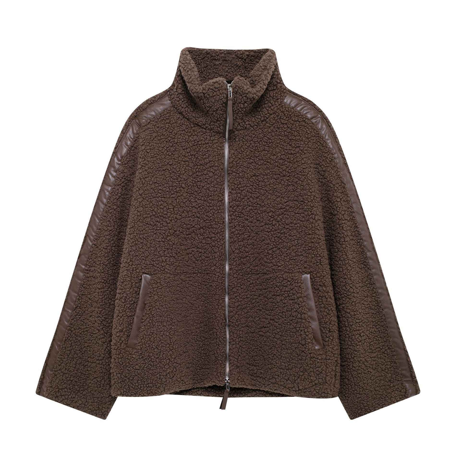 Ute | Oversize-Teddyjacke mit Stehkragen