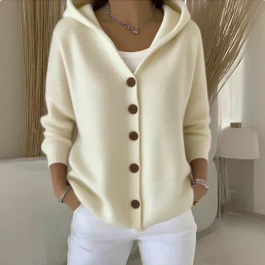 Marlene | Kuschelige Kapuzen-Strickjacke