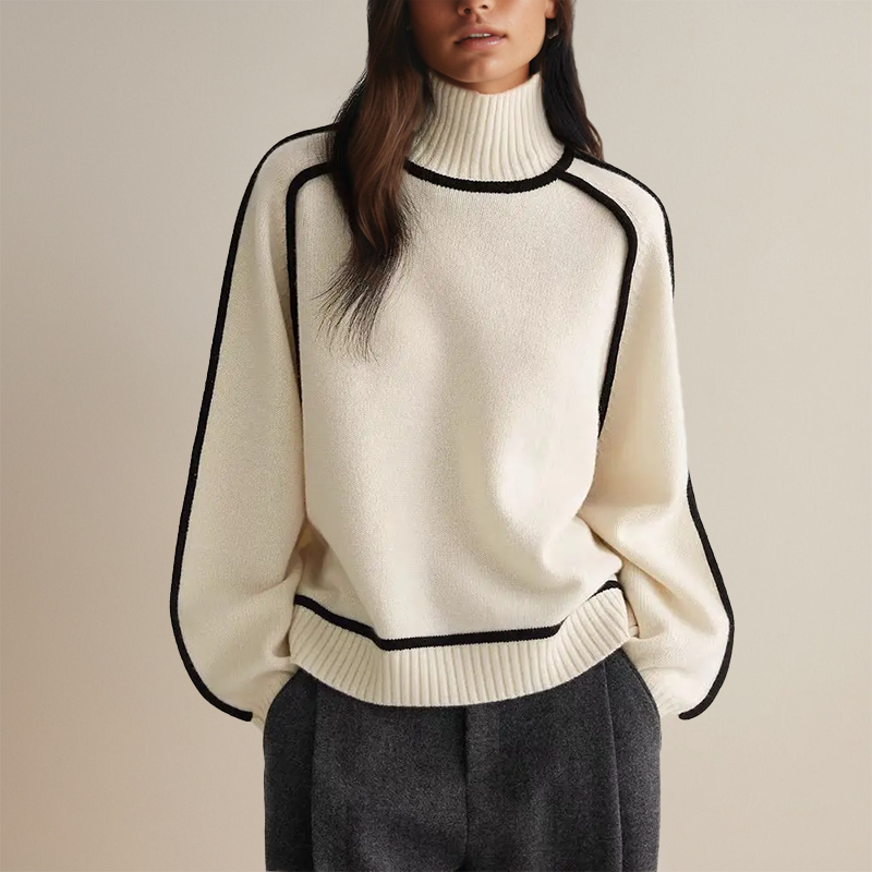 Karin | Rippstrick-Rollkragenpullover