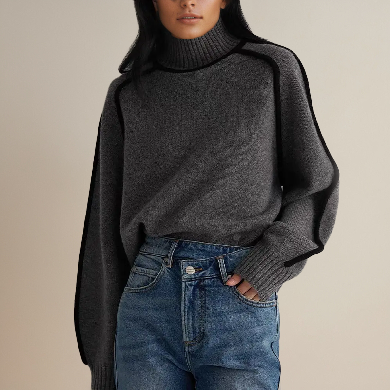 Karin | Rippstrick-Rollkragenpullover