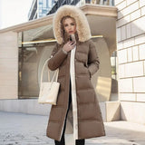Designer-Winterparka mit Pelzkapuze
