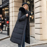 Designer-Winterparka mit Pelzkapuze