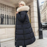 Designer-Winterparka mit Pelzkapuze