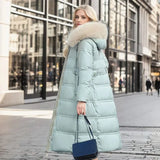 Designer-Winterparka mit Pelzkapuze