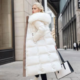 Designer-Winterparka mit Pelzkapuze