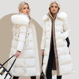 Designer-Winterparka mit Pelzkapuze