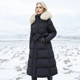 Designer-Winterparka mit Pelzkapuze