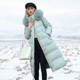Designer-Winterparka mit Pelzkapuze