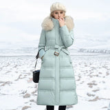 Designer-Winterparka mit Pelzkapuze