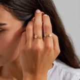 Personalisierter Gravierter Pfoten-Initialring