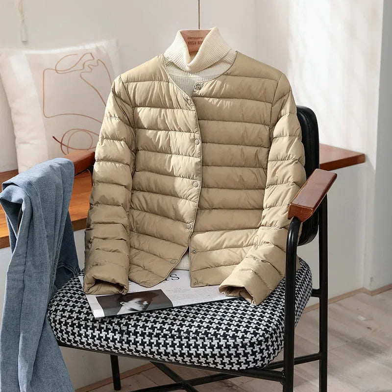 Friederike | Leichte Steppjacke mit Knopfleiste