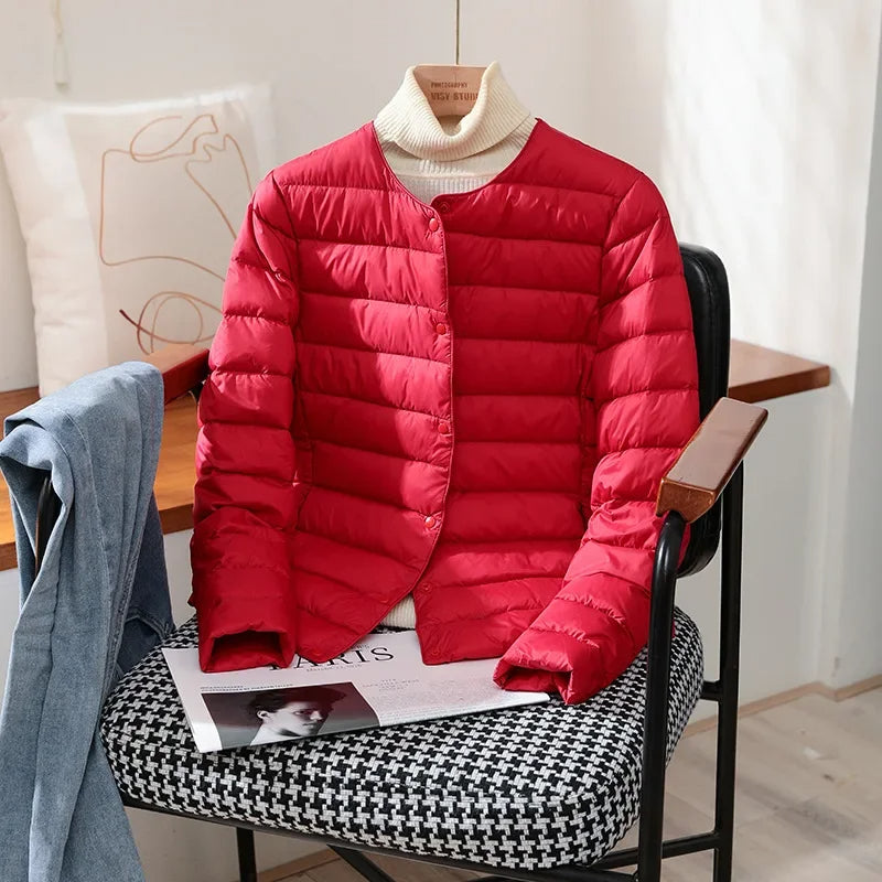 Friederike | Leichte Steppjacke mit Knopfleiste