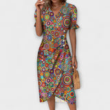 Ada | Wickelkleid mit Blüten-Print und V-Ausschnitt