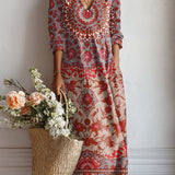 Sonja | Boho-Midikleid mit Mandala-Muster