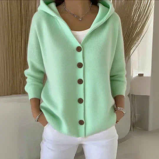 Marlene | Kuschelige Kapuzen-Strickjacke
