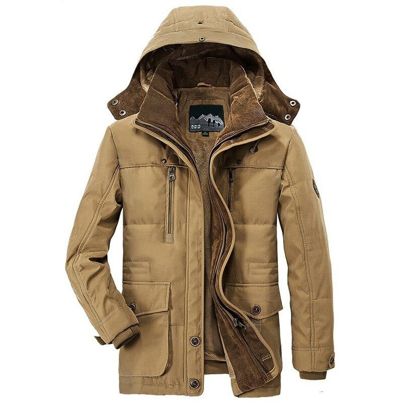 Gerda | Warme Kapuzen-Winterjacke mit Fellfutter