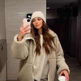 Silke | Weiche Teddyjacke mit Reißverschluss