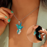 Elegante Kolibri-Halskette mit kostenlosen Ohrringen – Nur für kurze Zeit erhältlich!