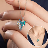 Elegante Kolibri-Halskette mit kostenlosen Ohrringen – Nur für kurze Zeit erhältlich!