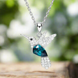 Hummingbird Glänzende Halskette mit Zirkonia