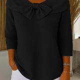 Ruth | Pullover mit Schleife am Ausschnitt