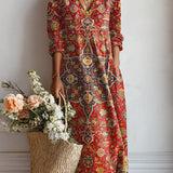 Christa | Maxikleid mit persischem Ornamentmuster