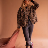 Doris | Hemdjacke mit Leopardenmuster