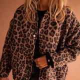Doris | Hemdjacke mit Leopardenmuster