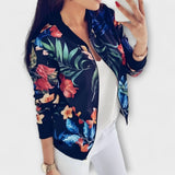 Andreia - Elegante Blumen-Bomberjacke