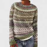 Damen Fair Isle Strickpullover mit Muster