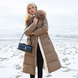 Designer-Winterparka mit Pelzkapuze