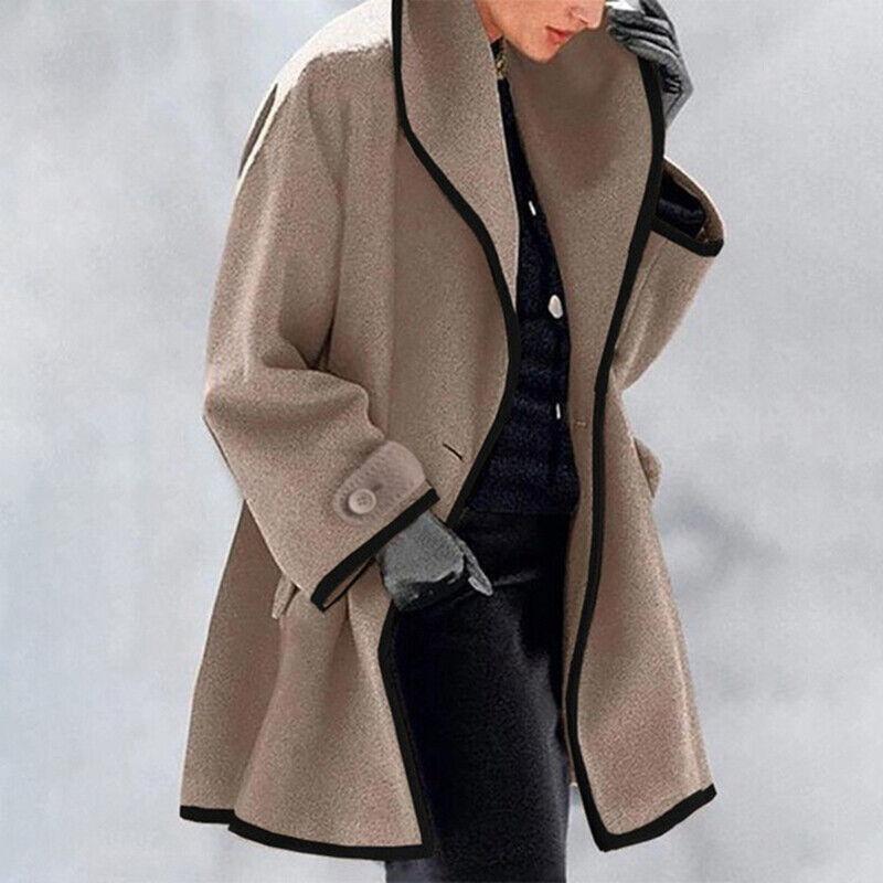 Dorothea | Weiche Wolljacke mit Kontrastborte