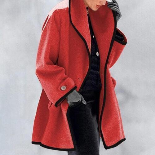Dorothea | Weiche Wolljacke mit Kontrastborte