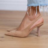 Marlena - Slingback-Pumps in Nude mit einem feinen Absatz