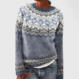 Damen Fair Isle Strickpullover mit Muster