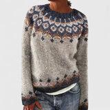 Damen Fair Isle Strickpullover mit Muster