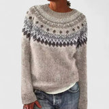 Damen Fair Isle Strickpullover mit Muster