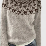 Damen Fair Isle Strickpullover mit Muster